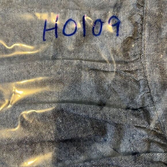 Freeway Chambray Skirt Pockets Back Zip Pintuck Blue Denim Look Size Medium - Picture 8 of 8